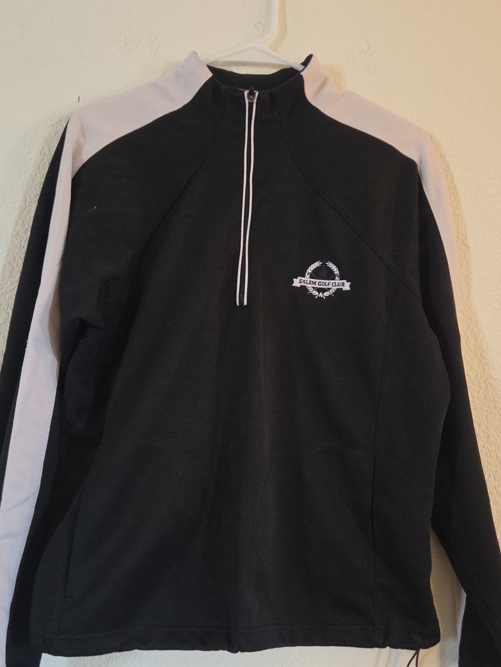 Black & White Half-Zip Pullover Sweatshirt